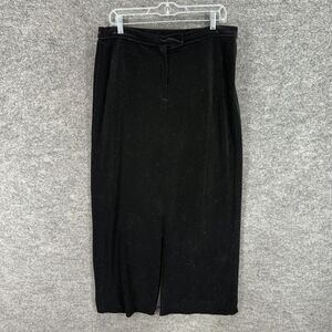 Francesca Rose Skirt Women L Large Black Maxi Long Velvet Mid Rise Casual Solid